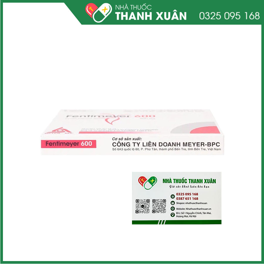Fentimeyer 600 điều trị bệnh vi nấm Candida ở niêm mạc âm đạo